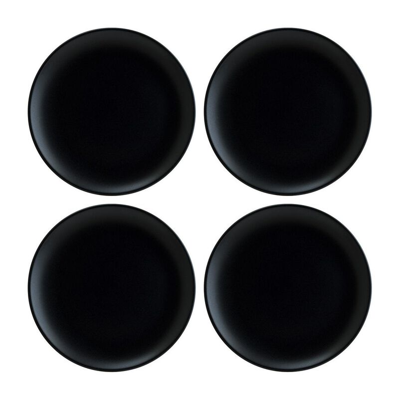 Notte dia.10.5" Round Black Vitrified Plate (Set of 4) image number 0