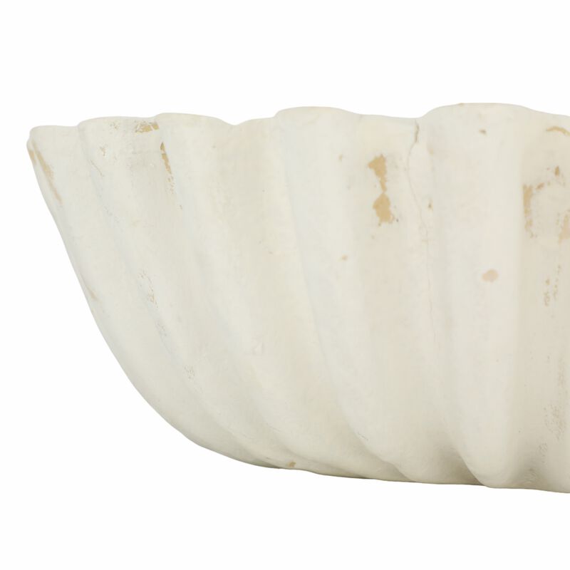12" Fluted Paper Mache Bowl image number 2