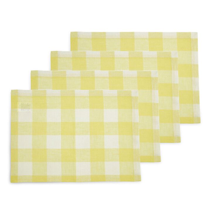 Linen Placemats - Buffalo Check (Set of 4)