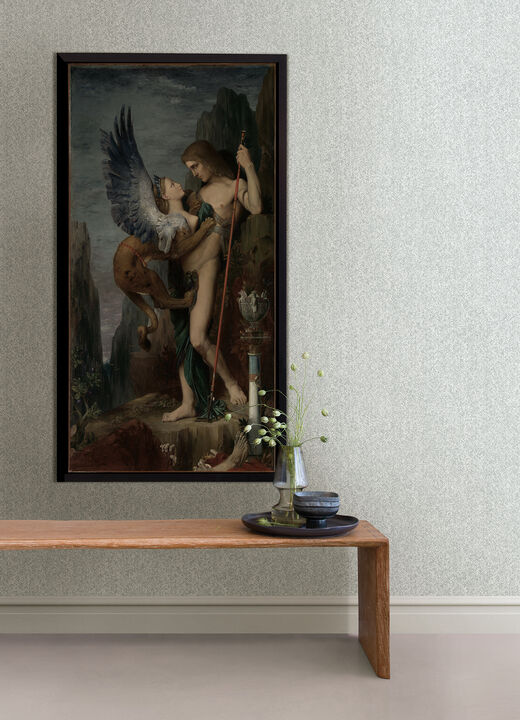 Ashbee Light Grey Tweed Wallpaper