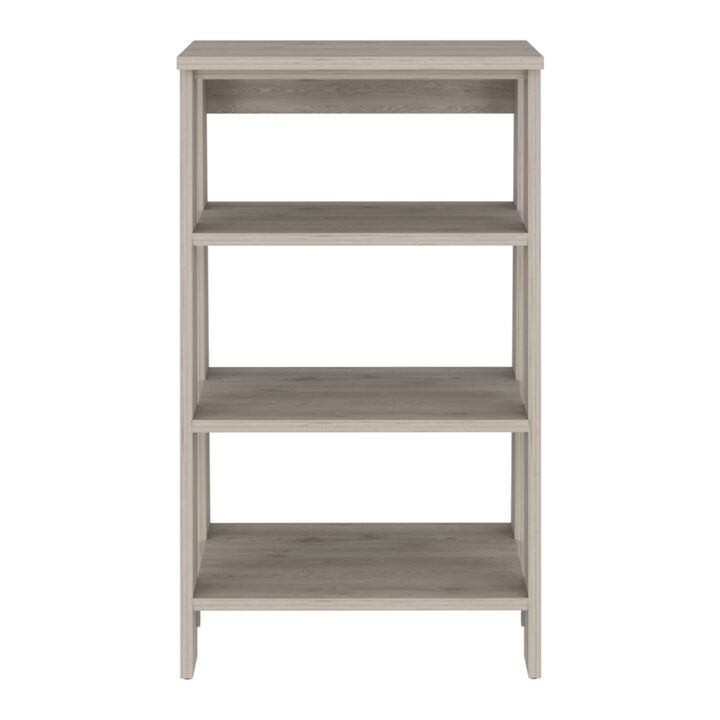 DEPOT E-SHOP Colyn Linen Cabinet, Four Shelves, Vertical, Light Oak / White