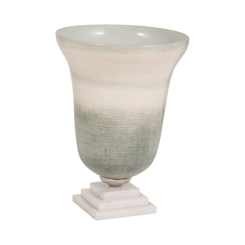 Glass 14" Vase On Marble Base image number 2