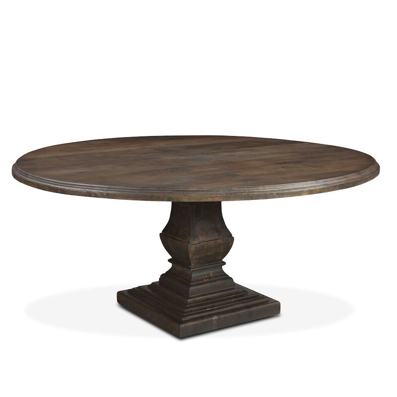 World Interiors Toulon 72" Round Dining Table in Weathered Mango image number 2