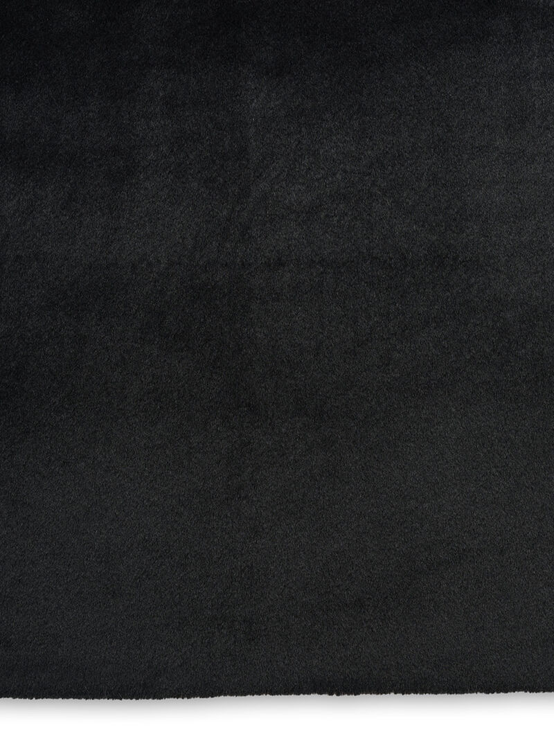 Soft Plush Rabbit Fur SFF01 Black 7'6" x 9'6" Rug