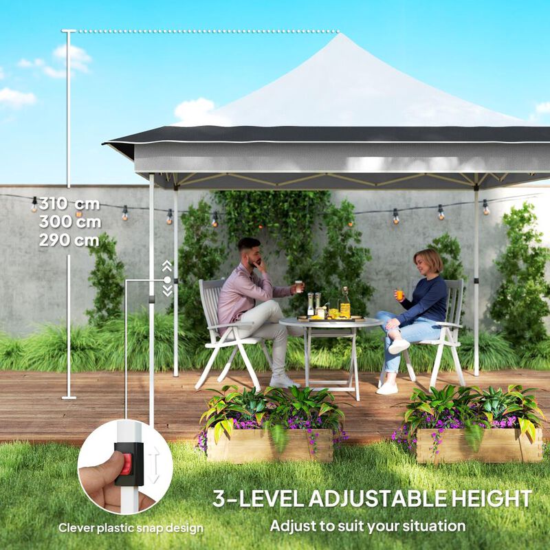 Hivvago 12x12 Pop Up Canopy Tent with Mesh image number 6