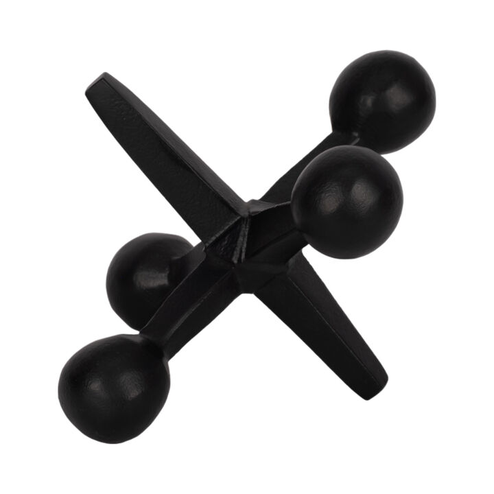 Black Metal Jacks Decor, 5"