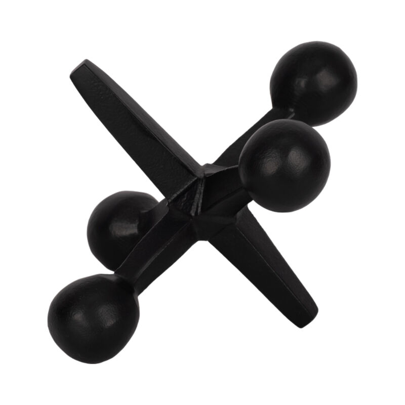Black Metal Jacks Decor, 5" image number 1
