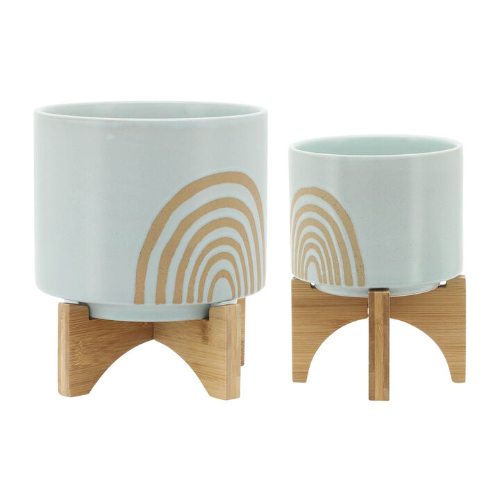 S/2 5/8" Arch Planter W/ Stand