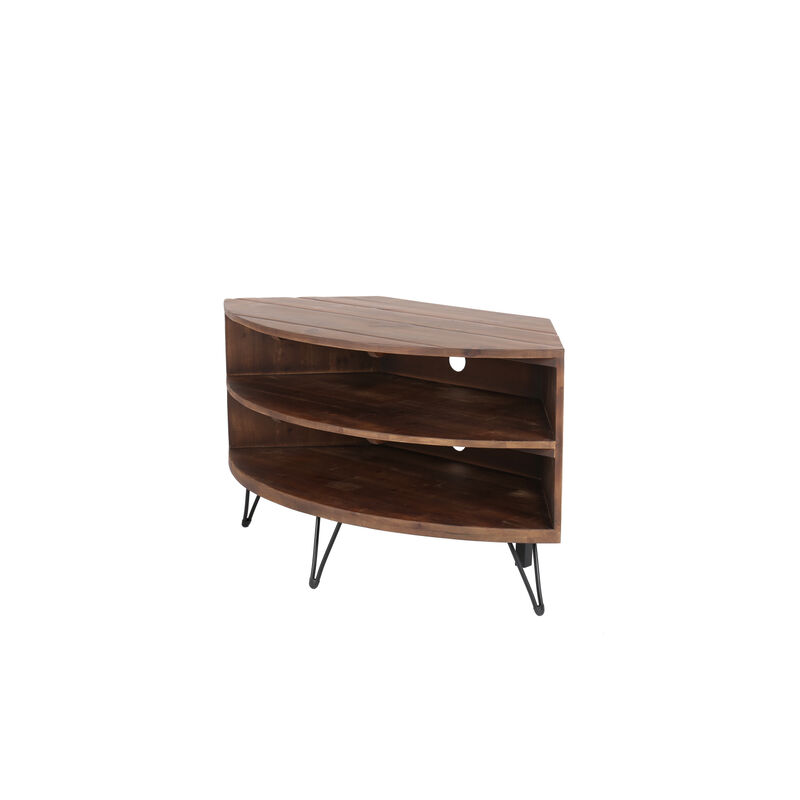 Streamdale Reclaimed Wood Corner Media Table image number 3