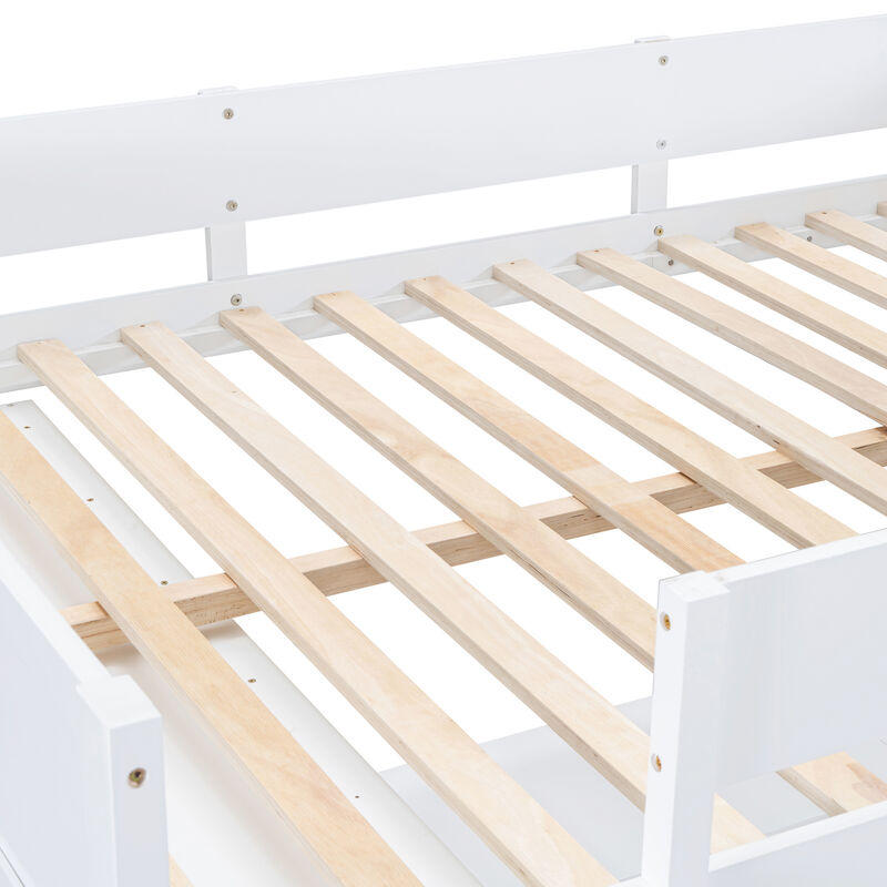 Merax Loft Bed with Desk and Shelf