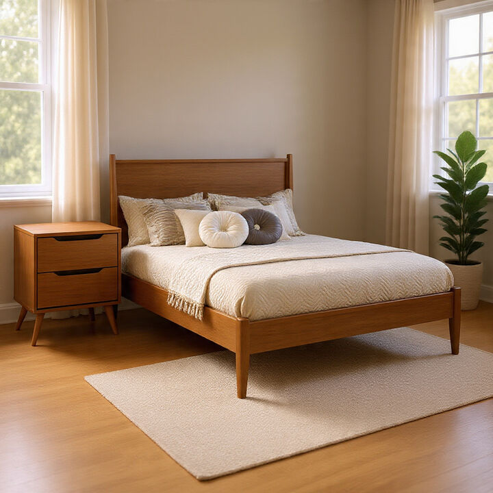 Bedroom Set, Wood &ndash; 2 Piece Set with Nightstand