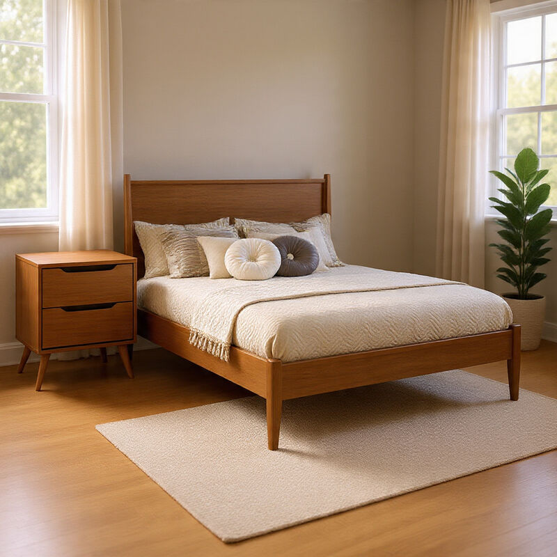 Bedroom Set, Wood &ndash; 2 Piece Set with Nightstand image number 1
