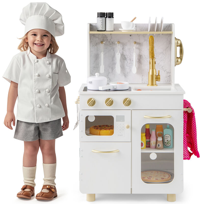 Play Kitchen Set with Sink, Stove, Oven & Accessories &ndash; Pretend Cooking Toy for Kids