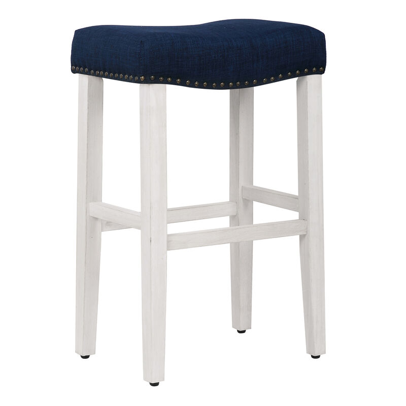 WestinTrends 29" Upholstered Backless Saddle Seat Bar Stool