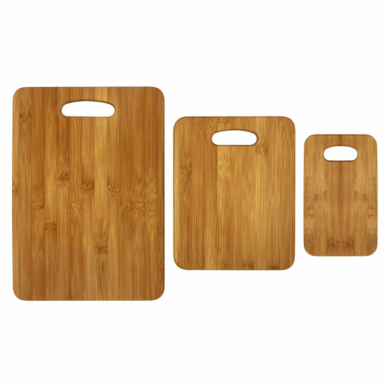 Oceanstar 3-Piece Bamboo Cutting Board Set, Rounded
