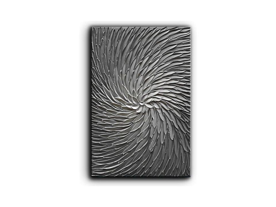 3D Abstract Oil Painting Wall Art Modern Textured Canvas Decor for Living Room