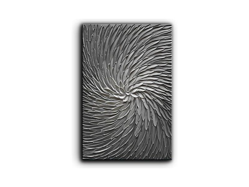 3D Abstract Oil Painting Wall Art Modern Textured Canvas Decor for Living Room image number 0