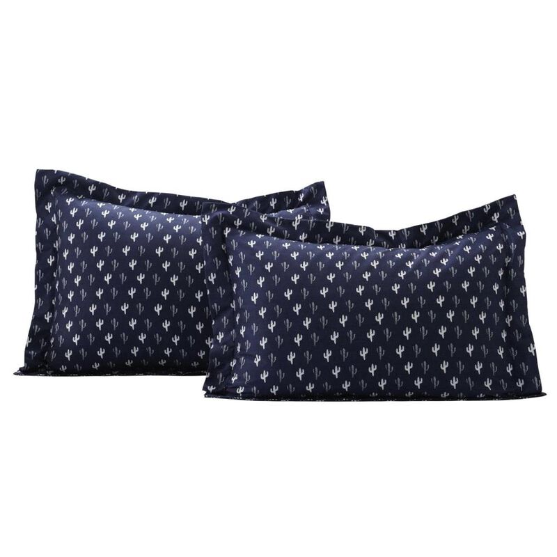 Hivvago Navy White Stripes Llama Cactus Southwest 6 Piece Lightweight Daybed Cover Set
