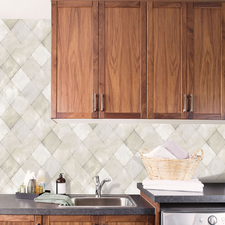 Kitchen Recipes Tile Brick Stone Silver Grey Wallpaper G12261