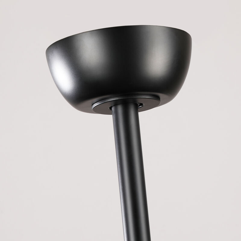 60" Modern Industrial Matte Black Reversible Dimmable 5 Aero Blades Ceiling Fan with Light and Remote image number 7