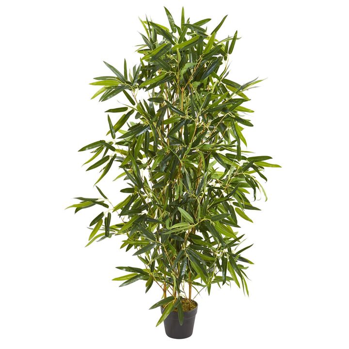 Nearly Natural 4-ft Bamboo Artificial Tree (Real Touch) UV Resistant