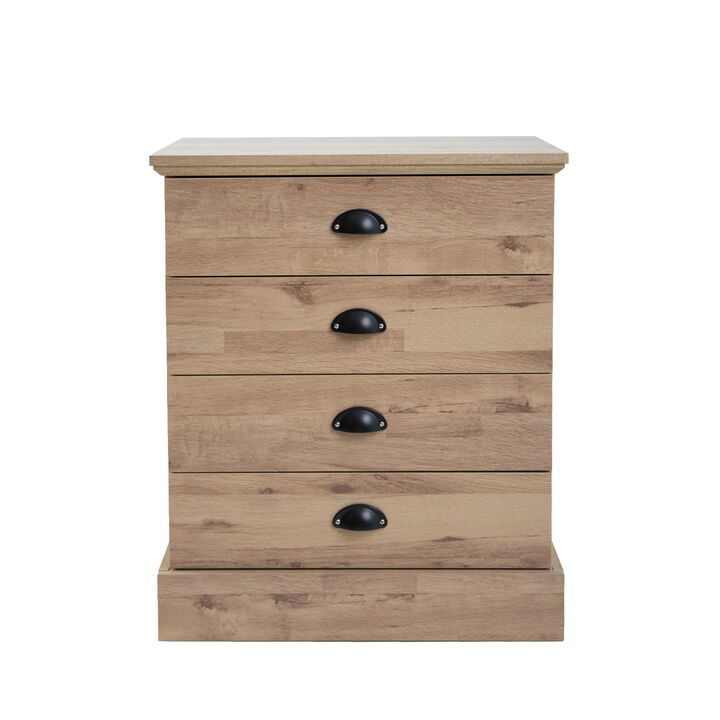 4-Drawer Wood Nightstand