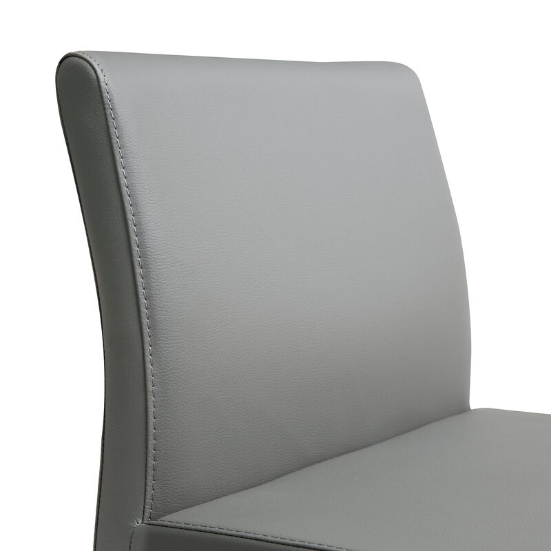 Tov Furniture Denmark Grey Performance Vegan Leather and Stainless Steel Counter Stool - Set of 2 image number 7