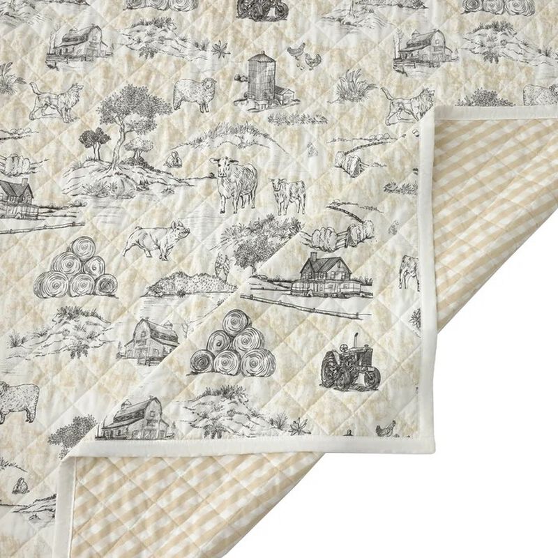 Farm Life King Reversible Quilt Set image number 2