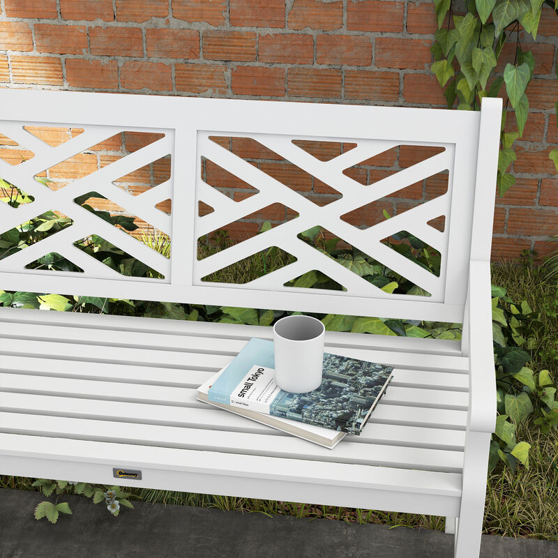 Hivvago 2-Seater Patio Bench with Geometric Pattern image number 7