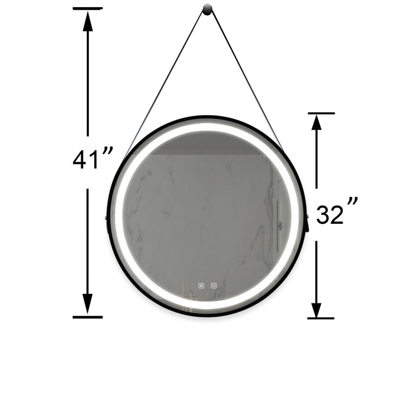 ELEMENT ACE 32 Inch Bathroom LED Vanity Mirror with Dimmable Touch Control and Anti-Fog Technology image number 2