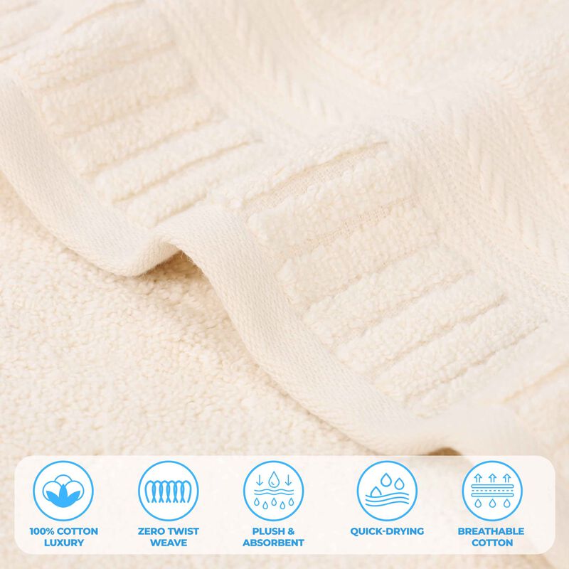 Soft Zero Twist Cotton Hand Towels 6 Pack Highly Absorbent Towels image number 2