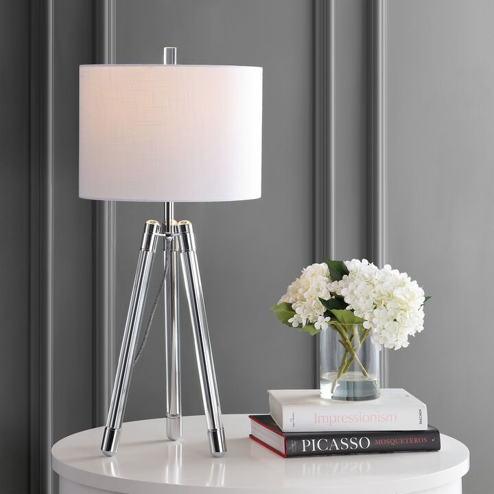 Wyman Surveyor's Tripod Crystal/Metal LED Table Lamp