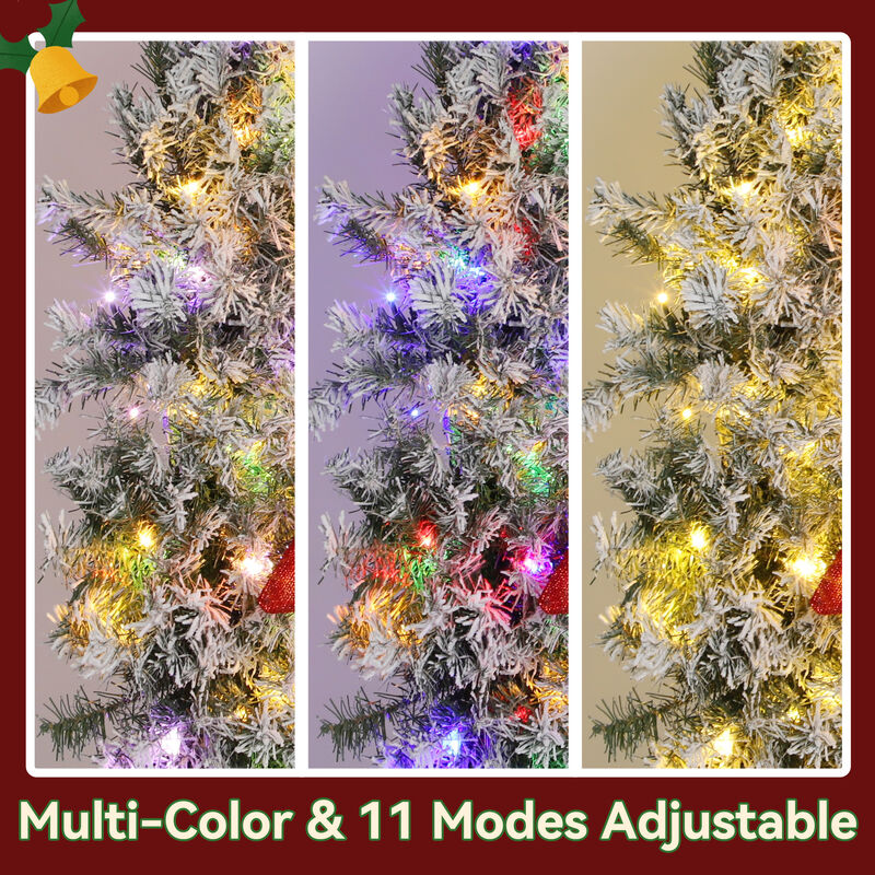 BreeBe 36 Inch Pre-Lit Christmas Wreath with Bow and Remote image number 6