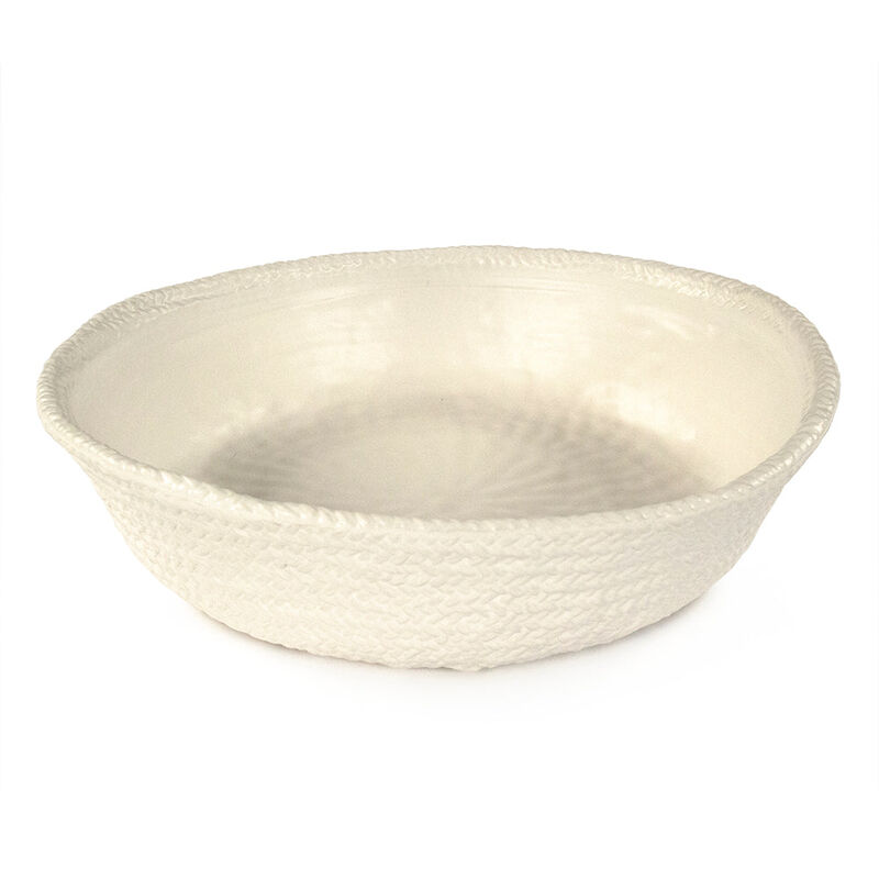 White Cross Weave Bowl Large image number 0