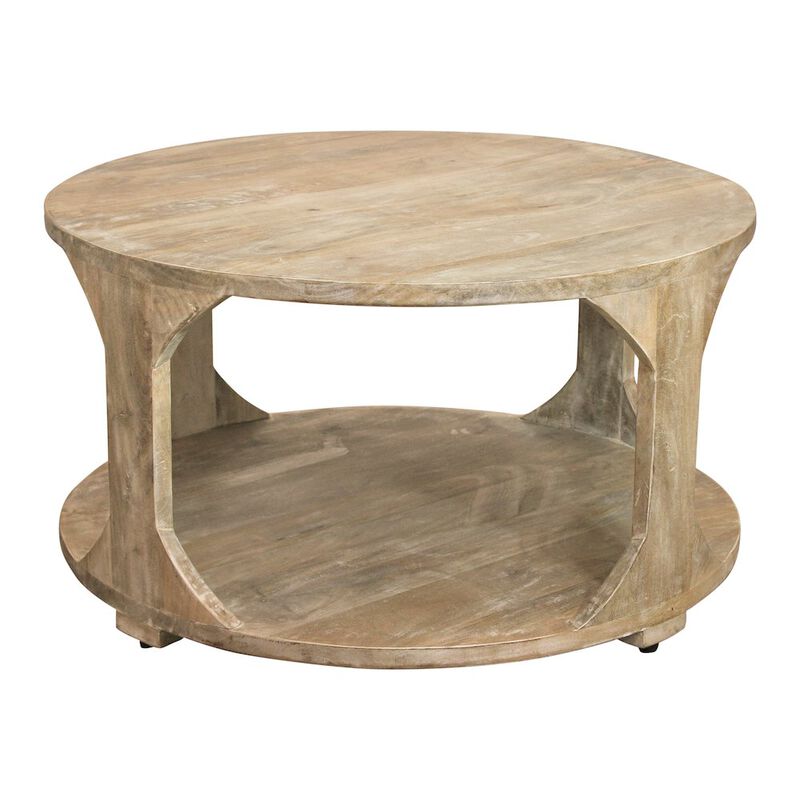 Alex Hamilton Jenna Round Cocktail Table with Shelf