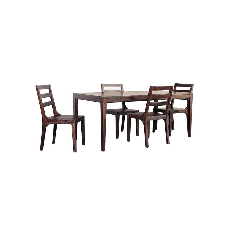 Porter Designs Fall River Solid Sheesham Wood Dining Chair, Brown (Set of 2)
