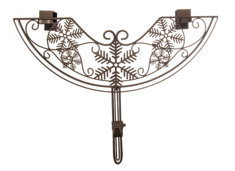 24" Brown Snowflake Style Adjustable Decorative Christmas Wreath Hanger