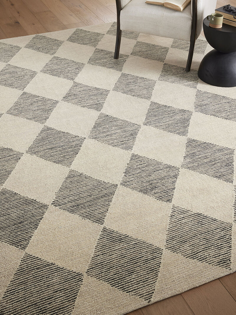 Francis FRA01 Beige/Charcoal 3'6" x 5'6" Rug