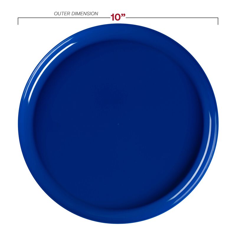 Light Blue Flat Round Plastic Dinnerware Value Set (40 Sets) image number 2