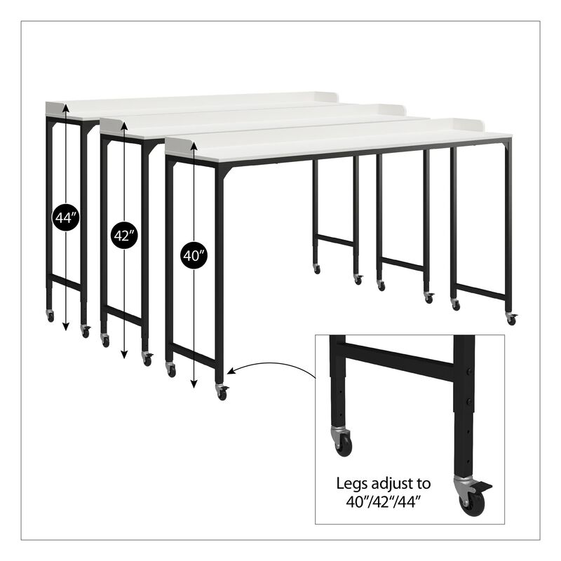 Park Hill Adjustable Height Over-The-Bed Desk with Castors
