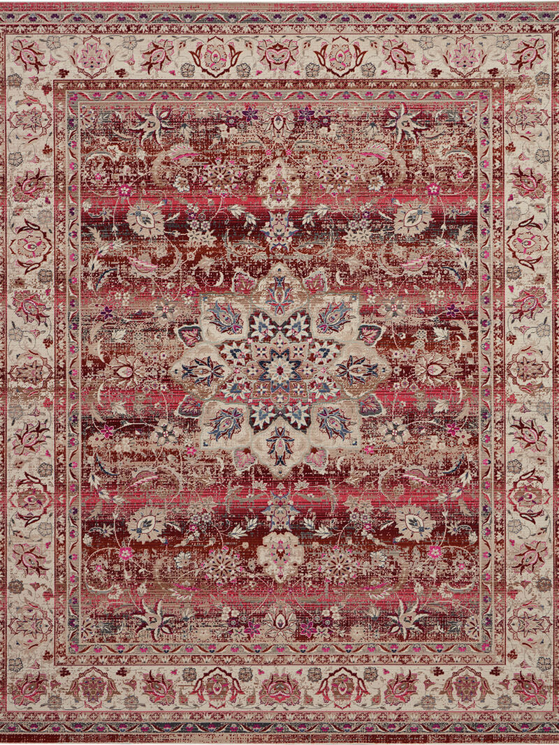 Vintage Kashan VKA01 Red 4' x Round Rug