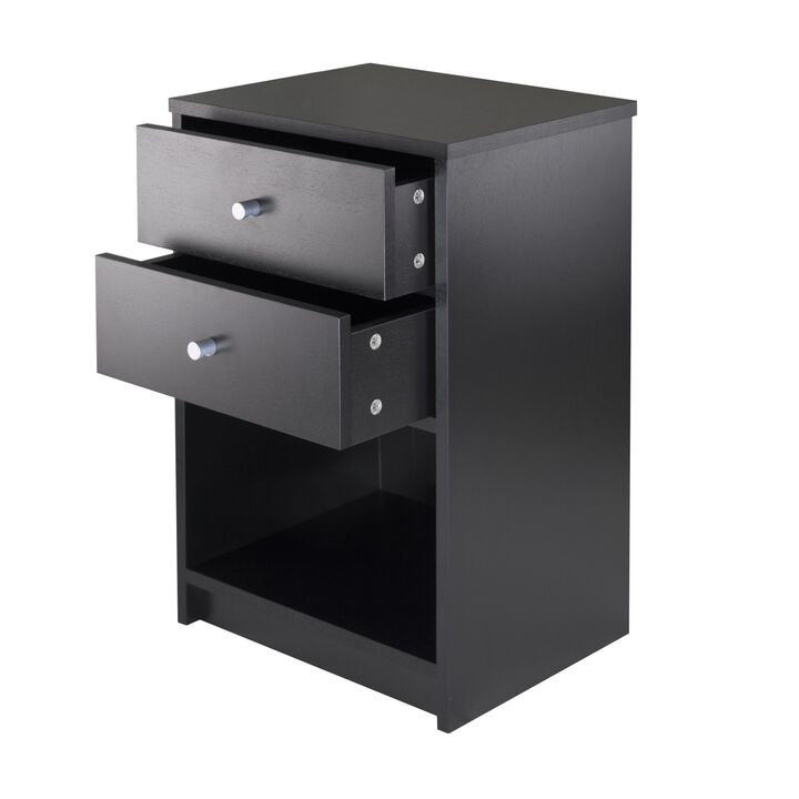 Ava Accent Table, Nightstand, Black