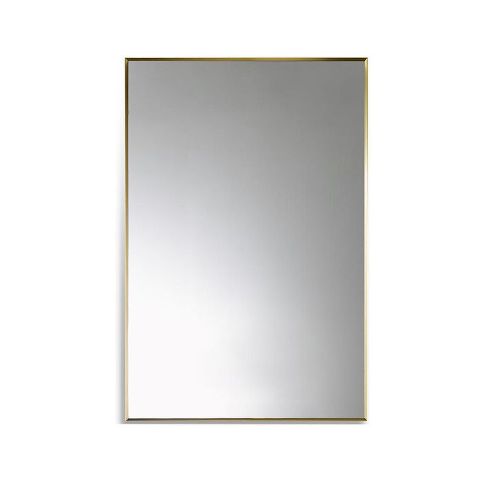 Altair Sassi 24 Rectangle Bathroom/Vanity Brushed Gold Aluminum Framed Wall Mirror