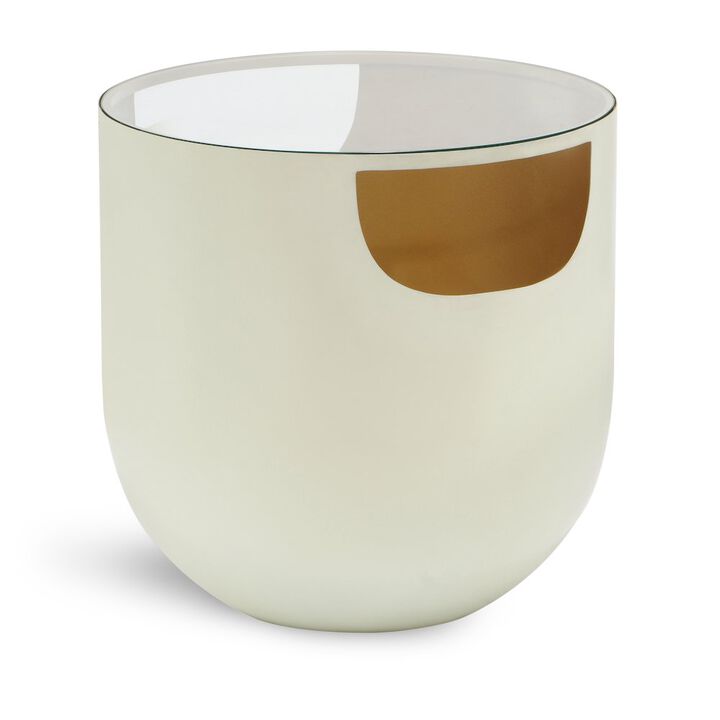 Meridian Furniture Doma Cream / Gold End Table