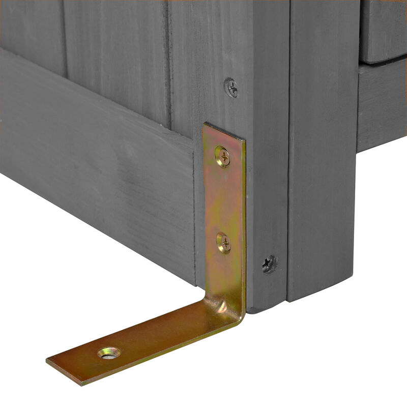 Garden Potting Bench with Storage Shelf, Drawer & Cabinet, Fir Wood Workstation