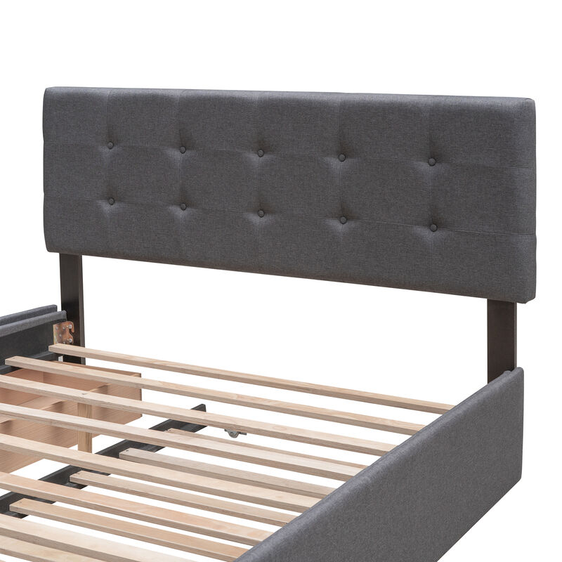 Quubpe Upholstered Platform Bed image number 5
