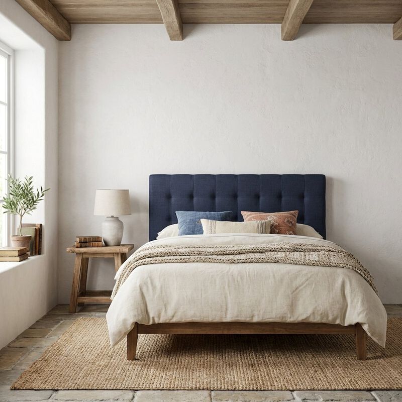 Upholstered Full Fabric Headboard with Soft Padding and Sturdy Frame image number 2
