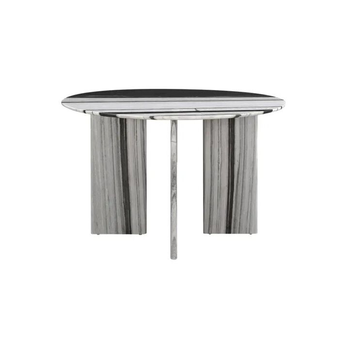 Moe's Home Collection Celia Round Dining Table Panda Marble