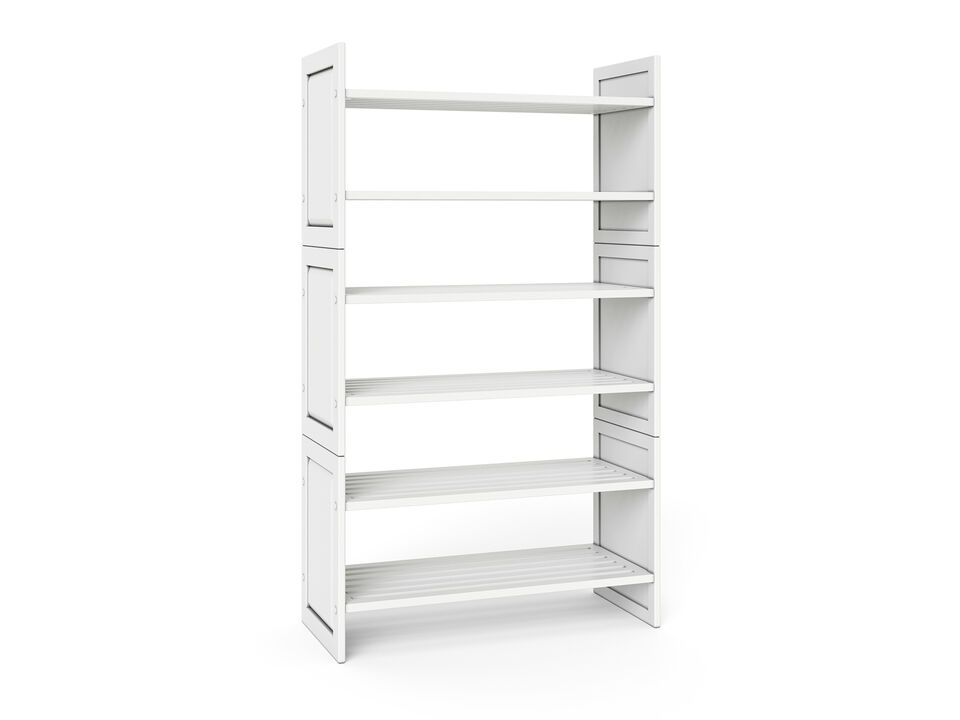 Solid Wood 3 Tier Stackable Storage Rack