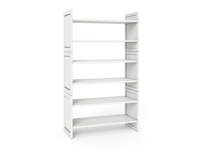 Solid Wood 3 Tier Stackable Storage Rack